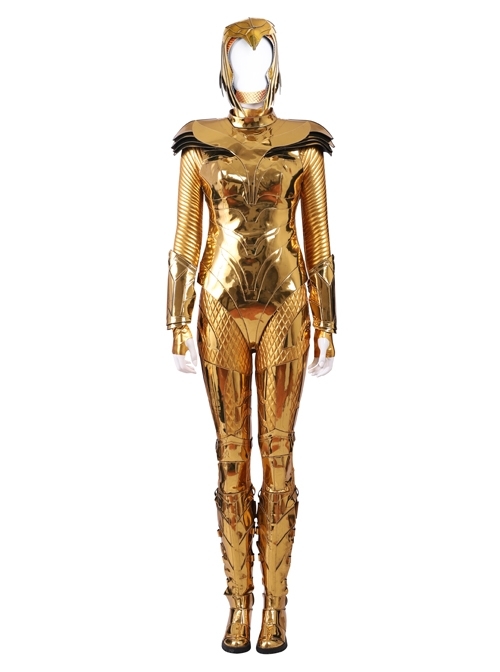 Wonder Woman 1984 Wonder Woman Diana Prince Golden Battle Suit Halloween Cosplay Costume Set Without Helmet