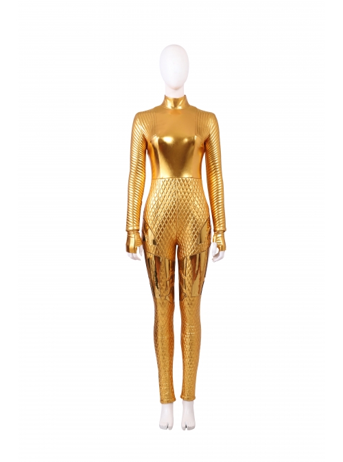 Wonder Woman 1984 Wonder Woman Diana Prince Golden Battle Suit Halloween Cosplay Costume Set Without Helmet