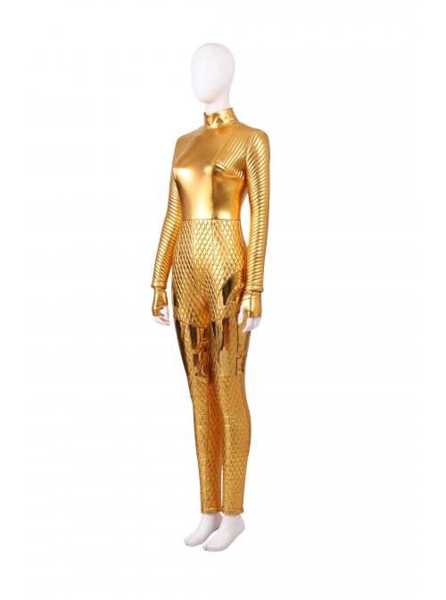Wonder Woman 1984 Wonder Woman Diana Prince Golden Battle Suit Halloween Cosplay Costume Set Without Helmet