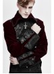 Front Chest Embroidery Retro Glass Button Wine Red Gothic Weft Velvety Coat