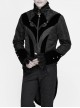 Stand-Up Collar Front Chest Embroidery Swallowtail Ham Black Gothic Jacquard Coat