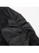 Black Tuck Long Sleeve Punk Line Map Printing Knit Hooded Coat