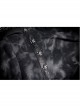 Stand-Up Collar Front Metal Retro Button Skull Decoration Lace-Up Black Punk Print Coat