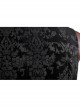 Front Woven Strap Metal Retro Button Black Gothic Jacquard Vest