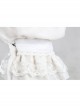 High Collar Front Chest Retro Button Flounce Lantern Sleeve Lace Cuff White Gothic Chiffon Shirt