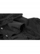 High Collar Front Chest Flounce Metal Retro Button Long Sleeve Black Gothic Shirt