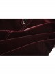 Front Classical Buttons Embroidery Cuff Back Waist Lace-Up Swallowtail Hem Wine Red Gothic Flannel Coat
