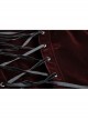 Front Classical Buttons Embroidery Cuff Back Waist Lace-Up Swallowtail Hem Wine Red Gothic Flannel Coat