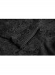 Fake Two-Piece Stand-Up Collar Front Buckle Long Sleeve Black Gothic Paisley Pattern Jacquard Long Coat