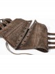 Brown Front Metal Nails Metal Hasp Decoration Back Lace-Up Punk Girdle