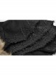 Women Black Gothic Fur Collar Wool Long Cloak