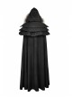 Women Black Gothic Fur Collar Wool Long Cloak