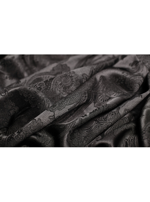 Women Black Gothic Fur Collar Wool Long Cloak