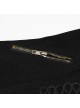 Front Ribbon Retro Metal Button Decoration Black Punk Denim Vest