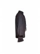 High Collar Front Retro Metal Button Frill Lantern Sleeve Flare Cuff Black Punk Painting Shirt