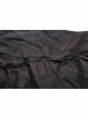 High Collar Front Retro Metal Button Frill Lantern Sleeve Flare Cuff Black Punk Painting Shirt