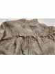 High Collar Front Retro Metal Button Frill Lantern Sleeve Flare Cuff White Punk Painting Shirt