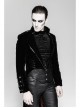 Black Gothic Woven Strap Metal Retro Button Decoration Swallowtail Hem Coat