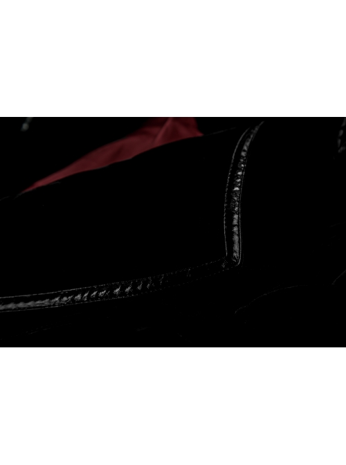 Black Gothic Woven Strap Metal Retro Button Decoration Swallowtail Hem Coat