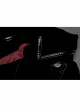 Black Gothic Woven Strap Metal Retro Button Decoration Swallowtail Hem Coat