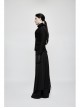 Front Retro Button Back Waist Hasp Black Gothic Jacquard Vest