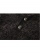 Front Retro Button Back Waist Hasp Brown Gothic Jacquard Vest