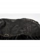 Leather Shoulder Metal Rivet Front Chest Chain Decoration Fringe Sleeve Black Punk Suede Hooded Coat