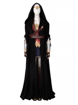 Wonder Woman 1984 Diana Prince Black Cloak Suit Halloween Cosplay Costume Full Set