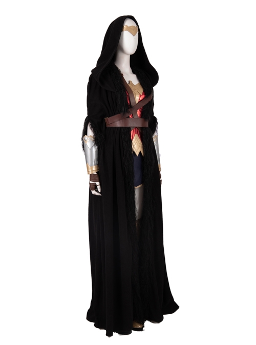 Wonder Woman 1984 Diana Prince Black Cloak Suit Halloween Cosplay Costume Full Set