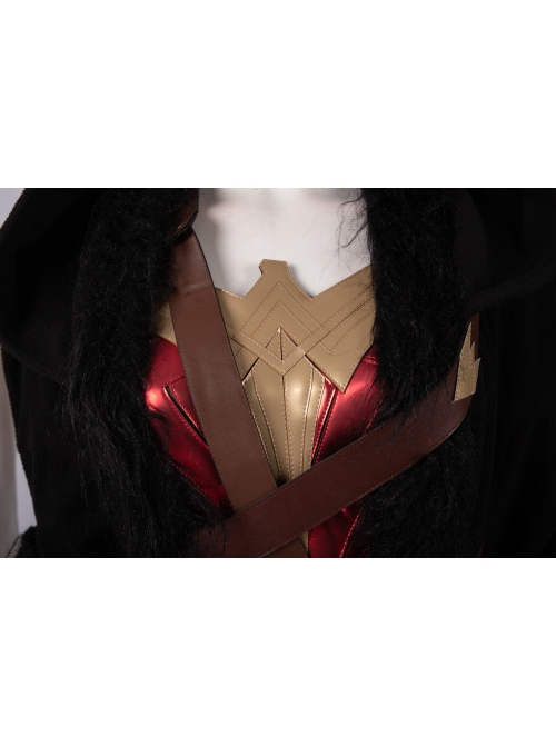 Wonder Woman 1984 Diana Prince Black Cloak Suit Halloween Cosplay Costume Full Set