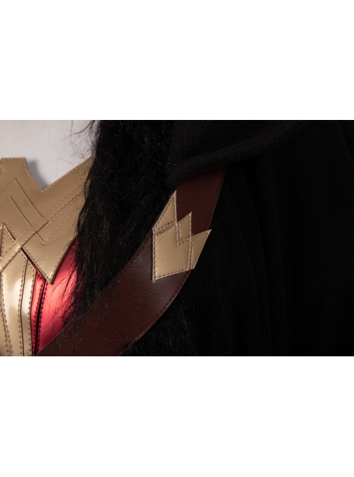 Wonder Woman 1984 Diana Prince Black Cloak Suit Halloween Cosplay Costume Full Set