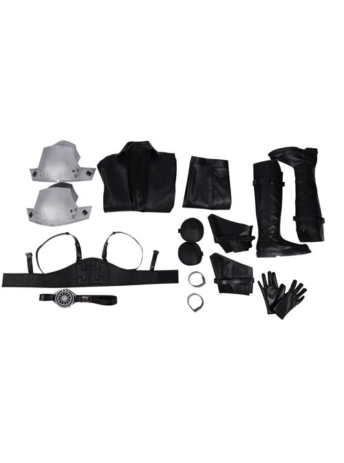 Final Fantasy VII Remake Sephiroth Black Windbreaker Suit Halloween Cosplay Costume Full Set