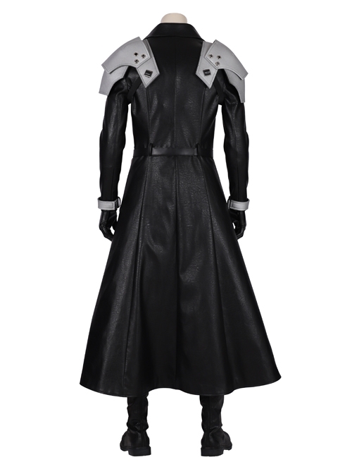 Final Fantasy VII Remake Sephiroth Black Windbreaker Suit Halloween Cosplay Costume Full Set