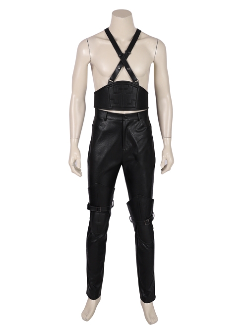 Final Fantasy VII Remake Sephiroth Black Windbreaker Suit Halloween Cosplay Costume Full Set