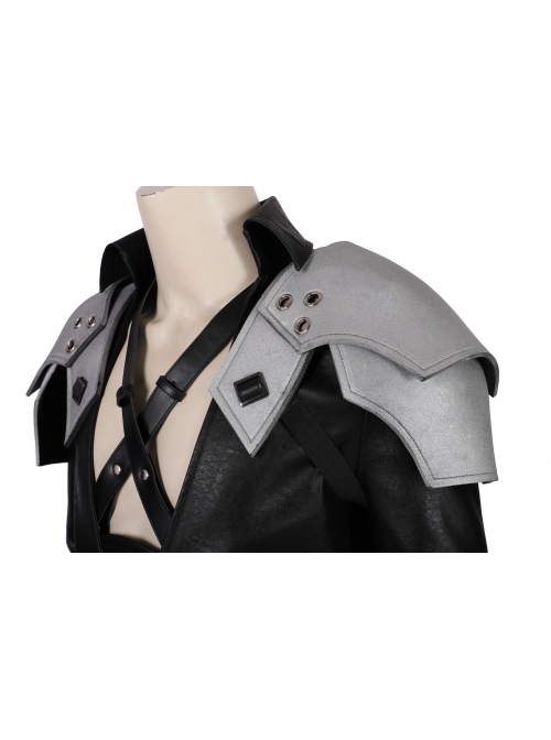 Final Fantasy VII Remake Sephiroth Black Windbreaker Suit Halloween Cosplay Costume Full Set