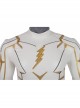 The Flash Season 5 Godspeed August Heart White Battle Suit Halloween Cosplay Costume Full Set