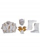 The Flash Season 5 Godspeed August Heart White Battle Suit Halloween Cosplay Costume Full Set