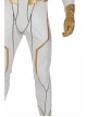 The Flash Season 5 Godspeed August Heart White Battle Suit Halloween Cosplay Costume Full Set