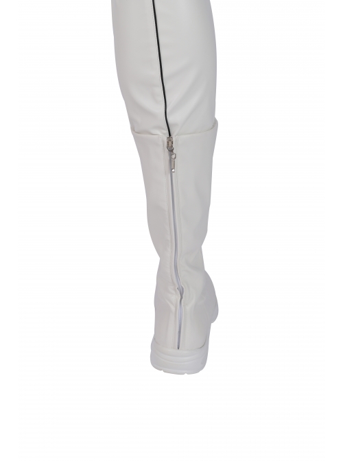 The Flash Season 5 Godspeed August Heart White Battle Suit Halloween Cosplay Costume Full Set