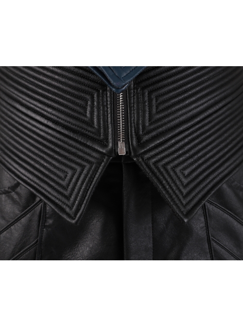 Devil May Cry 5 Vergil Black Windbreaker Suit Halloween Cosplay Costume Set Without Shoes