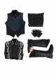 Devil May Cry 5 Vergil Black Windbreaker Suit Halloween Cosplay Costume Set Without Shoes