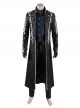 Devil May Cry 5 Vergil Black Windbreaker Suit Halloween Cosplay Costume Set Without Shoes