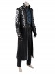 Devil May Cry 5 Vergil Black Windbreaker Suit Halloween Cosplay Costume Set Without Shoes