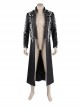 Devil May Cry 5 Vergil Black Windbreaker Suit Halloween Cosplay Costume Set Without Shoes