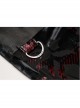 Front Splice Imitation Leather Lace-Up Classic Red Plaid Punk Plus Size Printing Legging