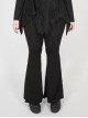 Black Gothic Plus Size Front Decals Knit Flare Pants