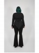 Black Gothic Plus Size Front Decals Knit Flare Pants