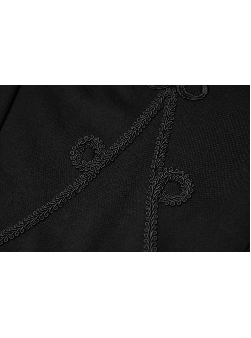 Black Gothic Plus Size Front Decals Knit Flare Pants