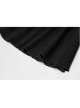 Black Gothic Plus Size Front Decals Knit Flare Pants