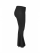 Black Gothic Plus Size Front Decals Knit Flare Pants